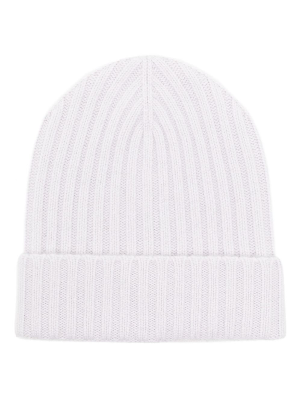 Arch4 Megan Ribbed-knit Cashmere Beanie In Purple