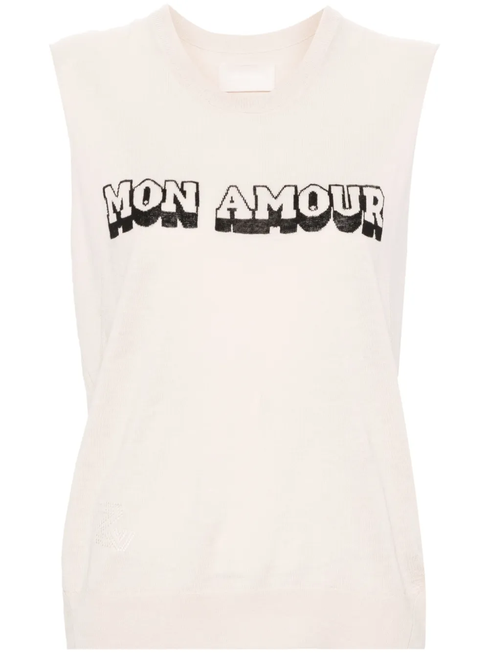 Zadig & Voltaire Nida Li Mon Amour Knitted Top In Neutrals