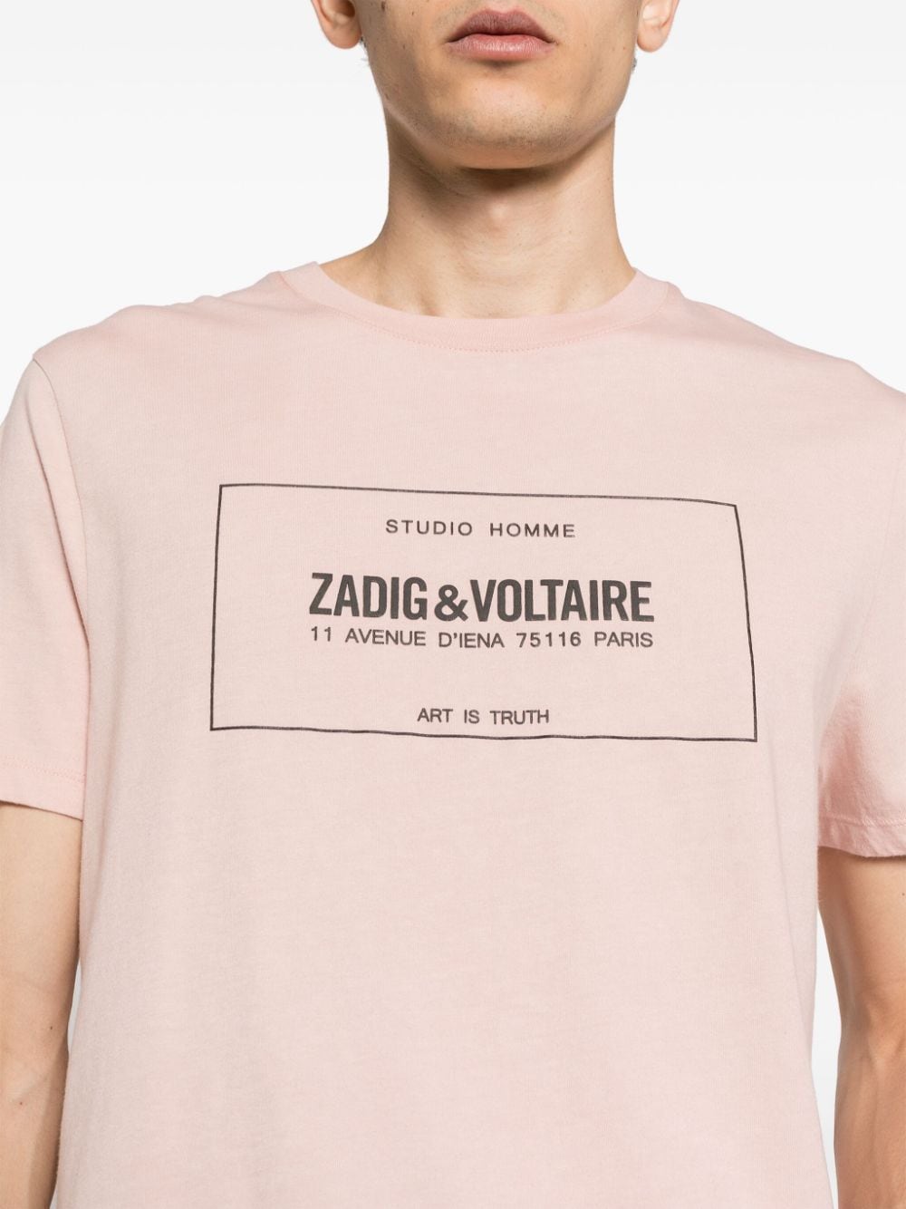 Shop Zadig & Voltaire Ted Organic-cotton T-shirt In Pink