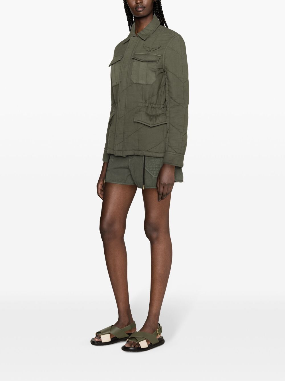 Shop Zadig & Voltaire Kayak Padded Jacket In Green