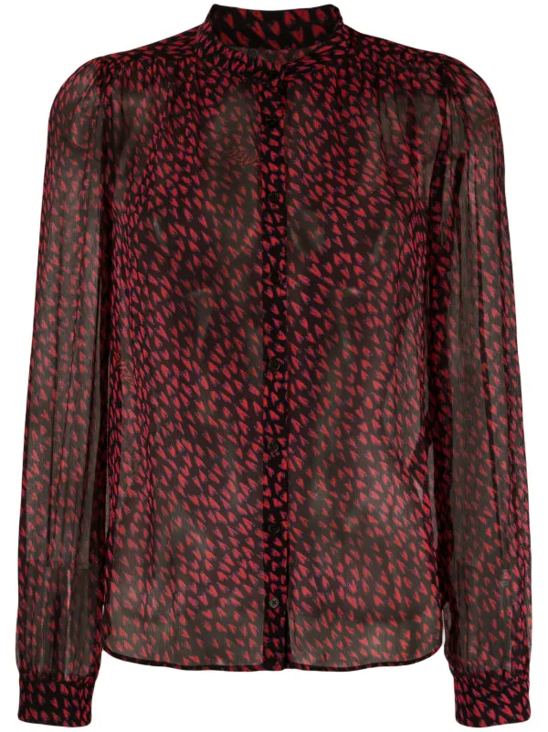 ZADIG&VOLTAIRE シルク100% ブラウス M レース ペイズリー