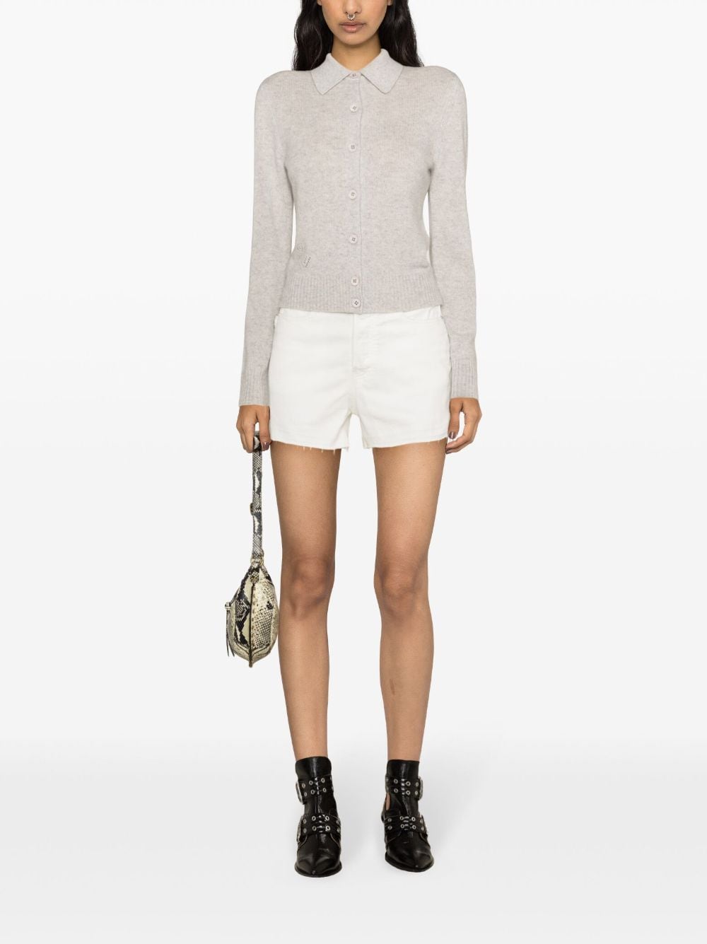 Zadig&Voltaire High waist denim shorts Wit