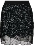 Zadig&Voltaire Justicia sequin-embellished lace-trim skirt - Black