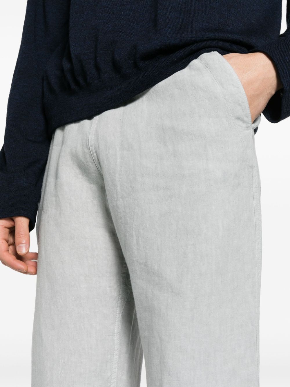 Shop Zadig & Voltaire Pixel Linen Trousers In Blau