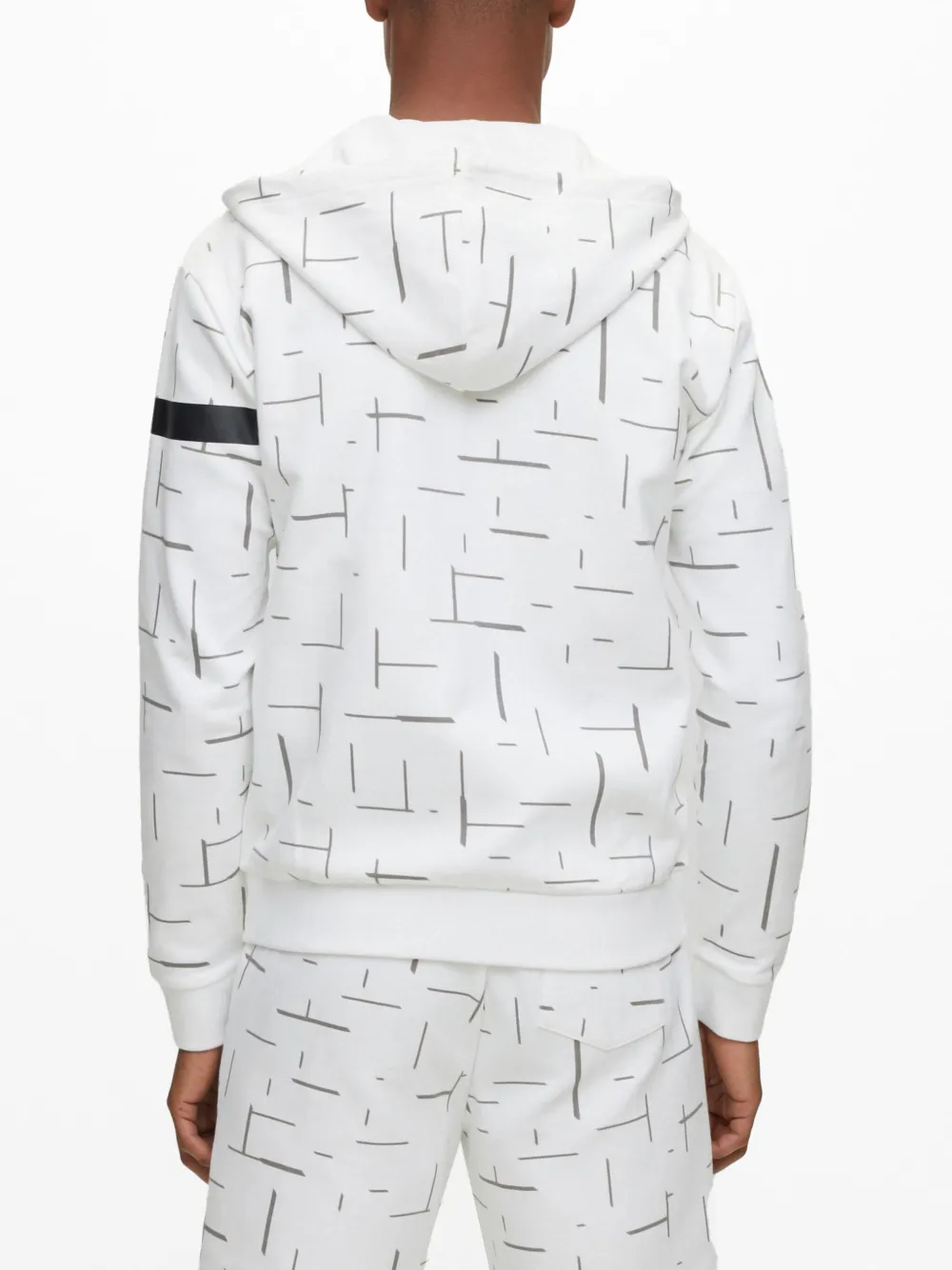 BOSS Hoodie met trekkoord Wit