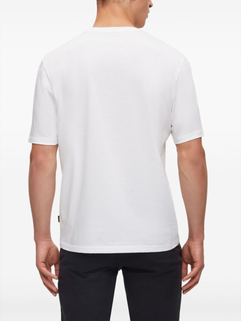 BOSS Katoenen T-shirt met fotoprint Wit