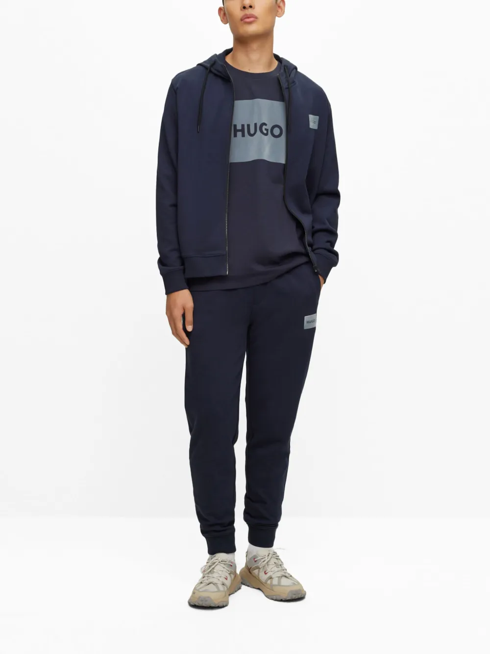 HUGO Camiseta com logo flocado metálico | Camisetas | Image 2