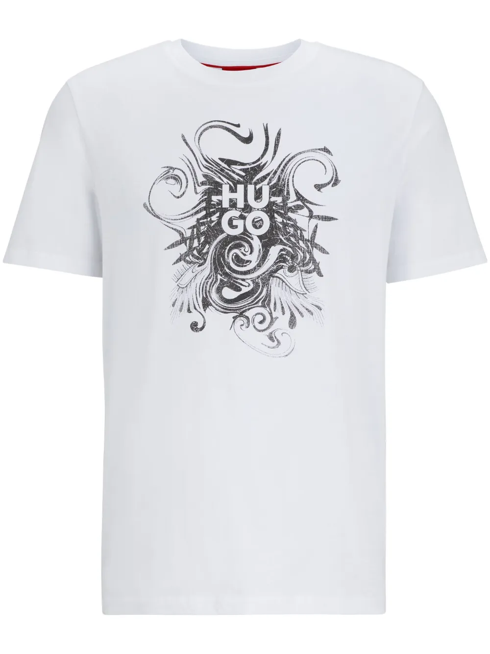 HUGO Camiseta com estampa de logo | Branco | Image 1