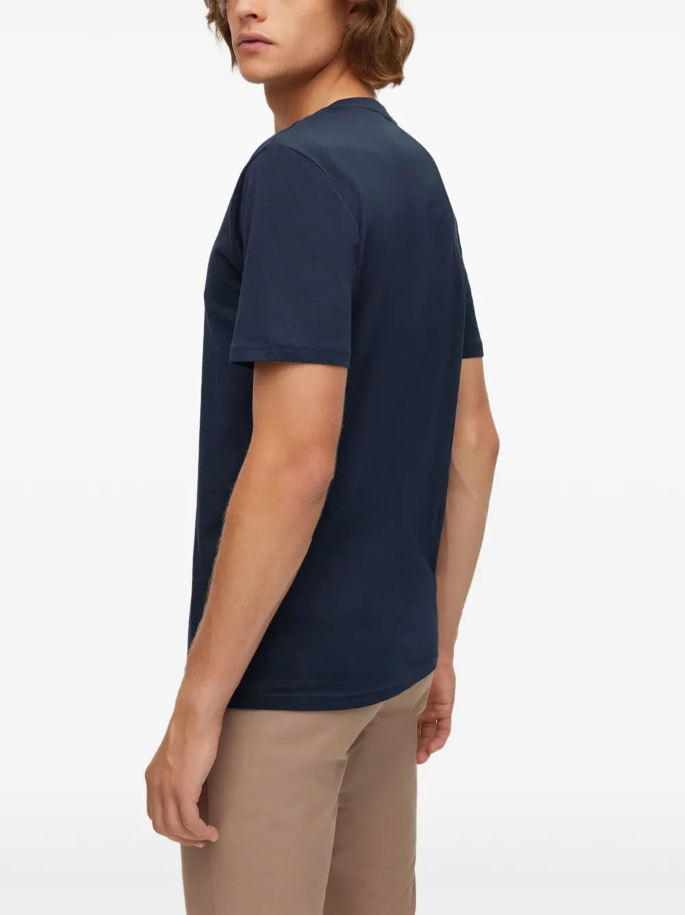 BOSS T-shirt met logo Blauw