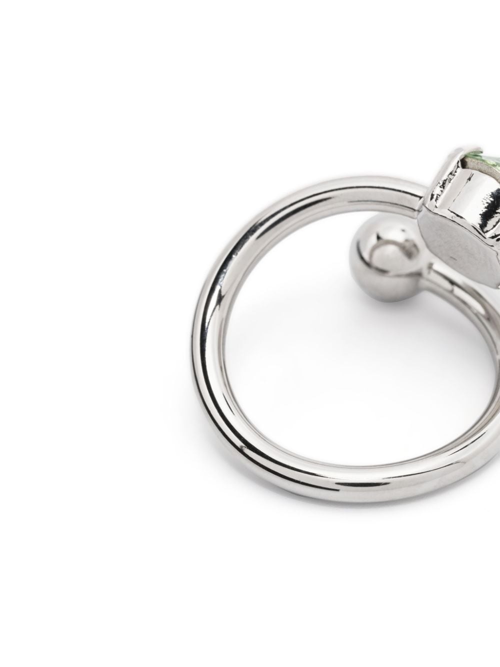 Shop Justine Clenquet Jackie Crystal Ring In Silver