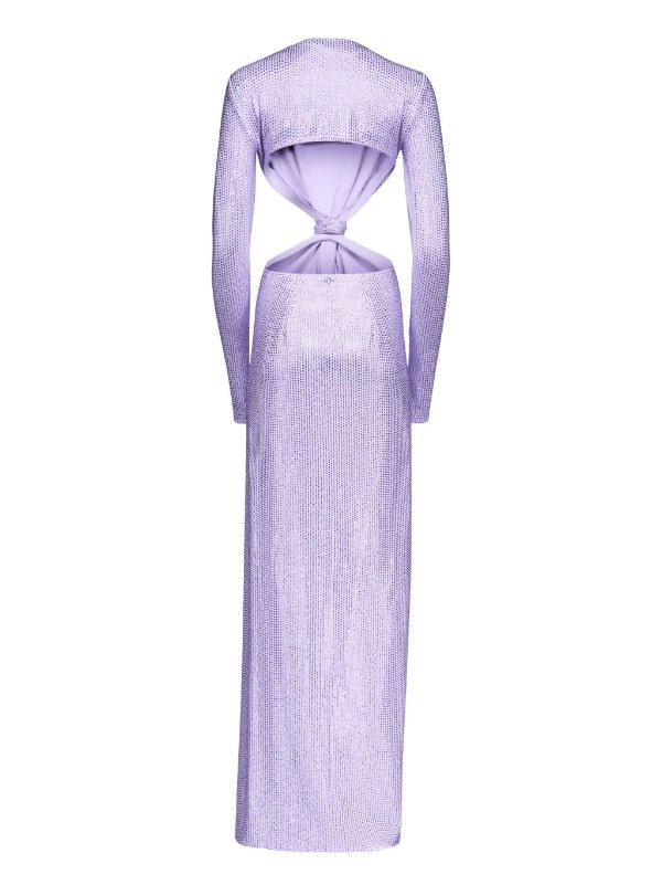 AREA crystal embellished Knot Gown Farfetch