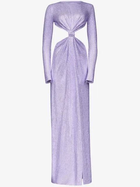AREA crystal-embellished knot gown