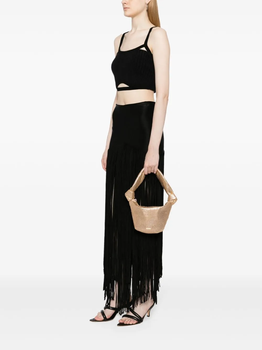 Cult Gaia Gia schoudertas met metallic-effect - Goud
