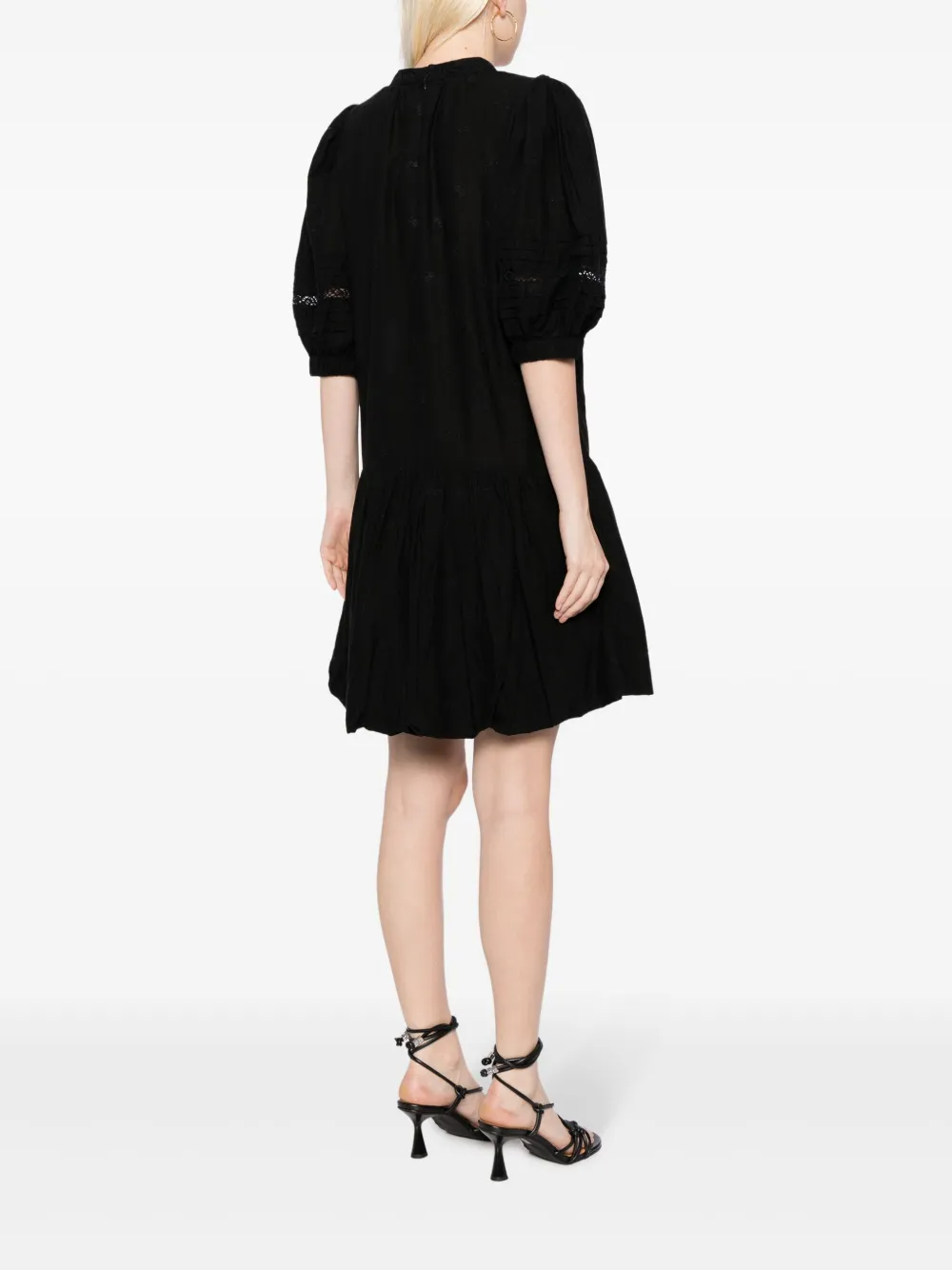 Sea Mini-jurk met V-hals Zwart