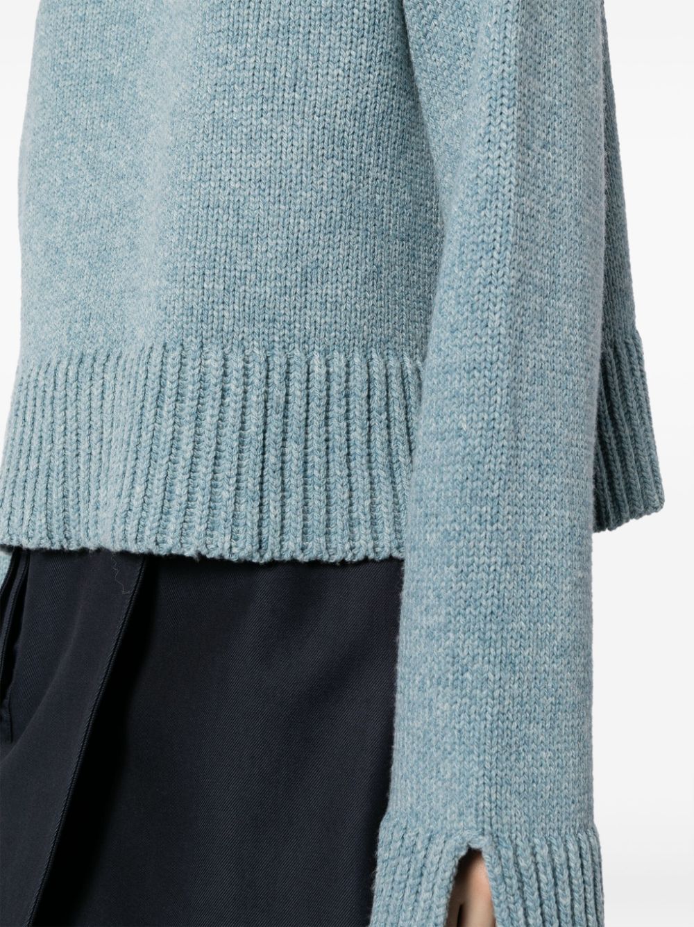 Shop Ciao Lucia Brolio Chunky-knit Jumper In Blue