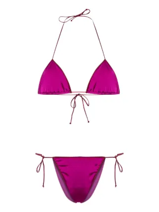 Reina Olga Sam satin-finish Bikini Set - Farfetch