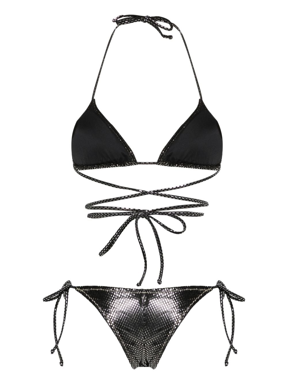 Reina Olga Bikini met lamé detail - Zwart
