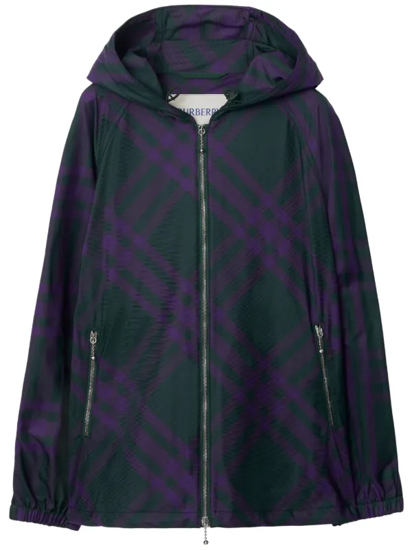 Burberry Check Fleece Hooded Jacket