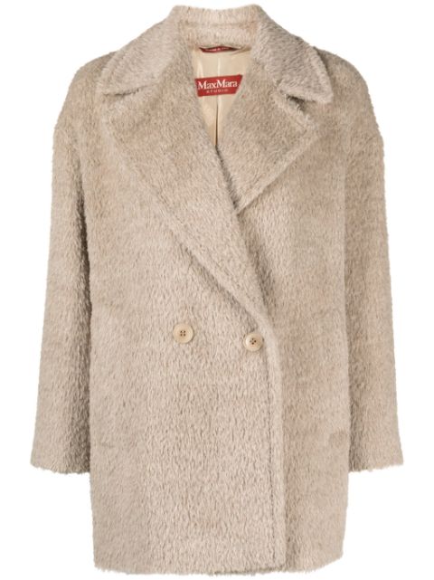 Max Mara brushed-effect double-breasted coat