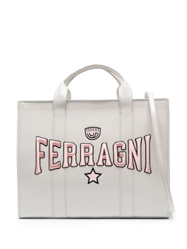 Totes bags Chiara Ferragni - Logo-plaque small tote bag - 74SB4BE2ZS517003