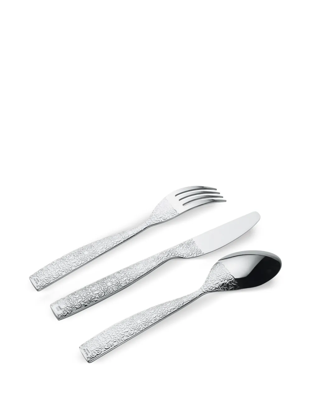 Shop Alessi Dressed Cutlery Set (24-people Setting) In Silver