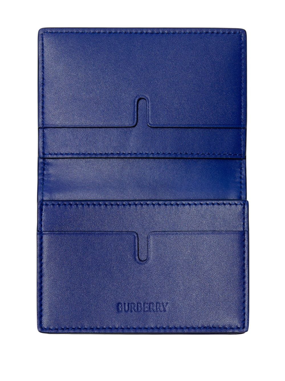Shop Burberry Equestrian Knight-motif Leather Cardholder In Blue