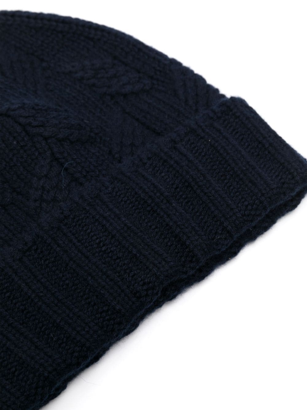 Barba cable-knit cashmere beanie - Blauw