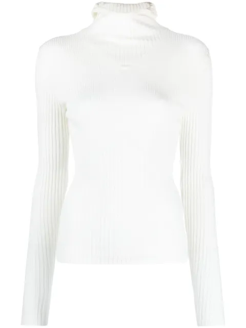 ANDREĀDAMO ribbed hooded top