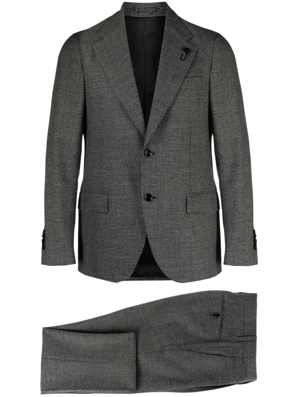 Shop Lardini Special Line Wool-blend Suit In Black