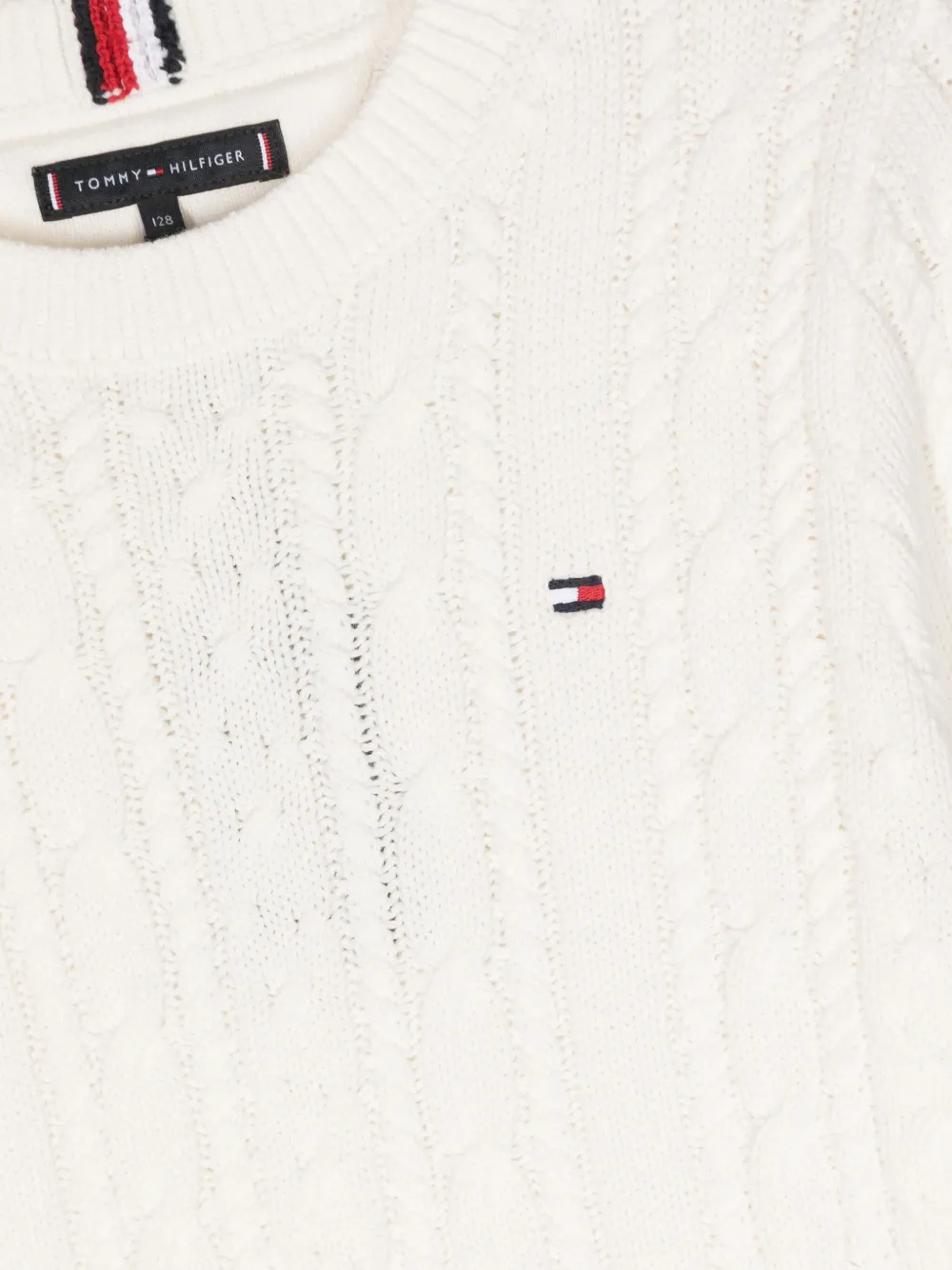 Tommy Hilfiger Junior Essential trui met geborduurd logo Wit