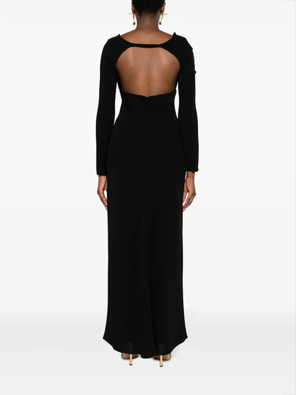 Max Mara Uitgesneden maxi-jurk Zwart