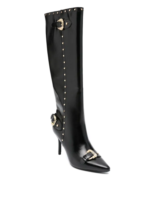 Versace Jeans Couture バロックバックル ブーツ | ブラック