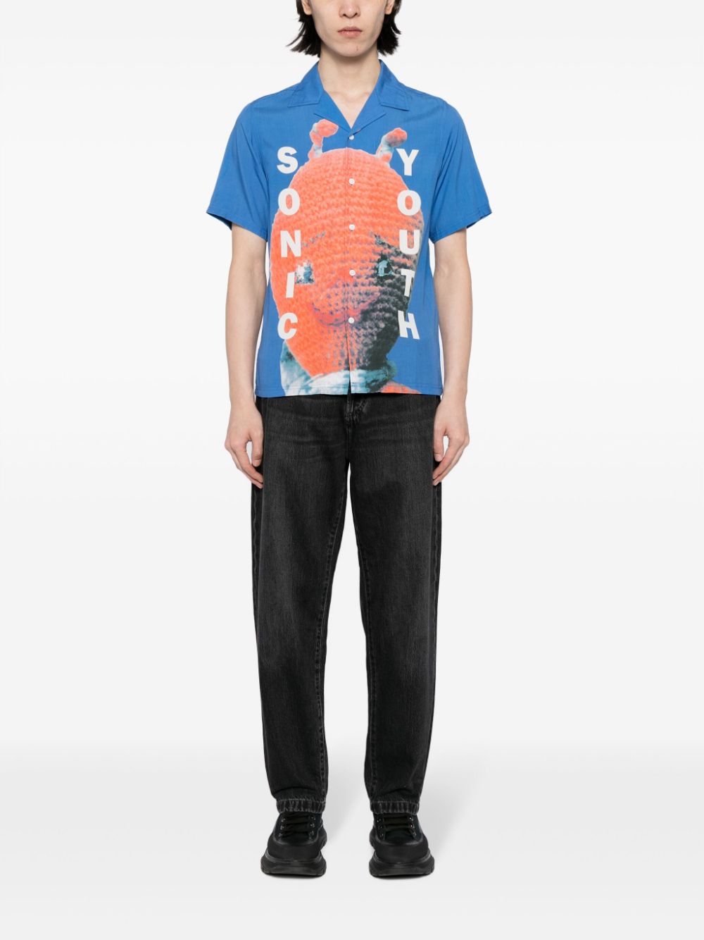 Pleasures Sonic Youth Alien short-sleeve shirt - Blauw