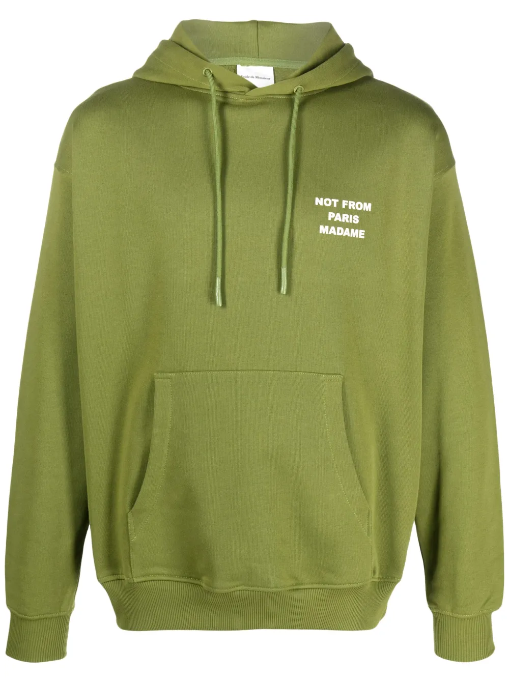 Drôle De Monsieur Hoodie met geborduurde tekst Groen