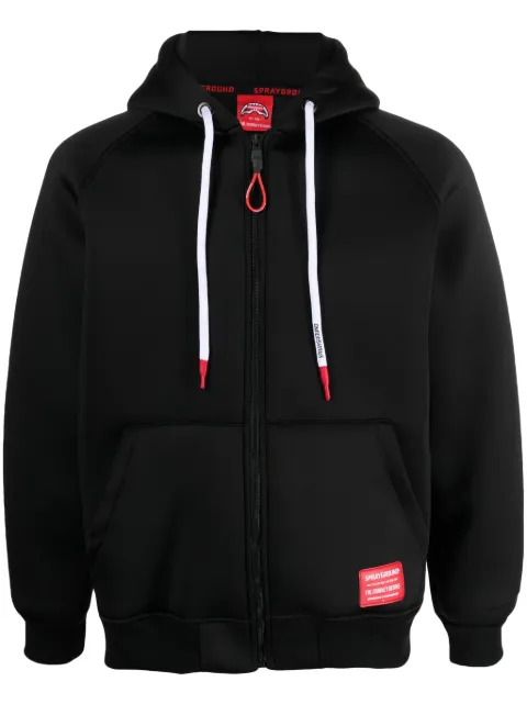 Sprayground hoodie con cierre y logo estampado