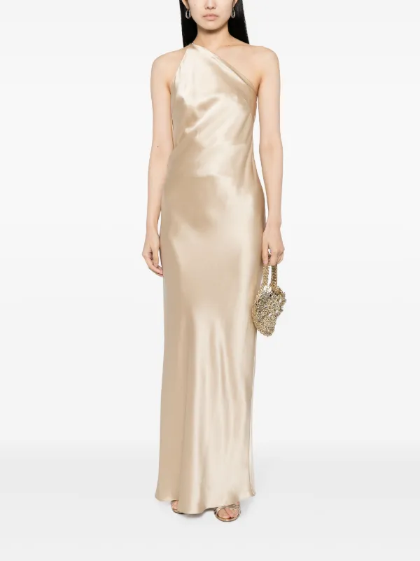 michelle mason gold dress Michelle Mason Wrap Gown Strappy Wrap Gown Gold Michelle Mason