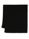 Julius ribbed circular-design scarf - Black