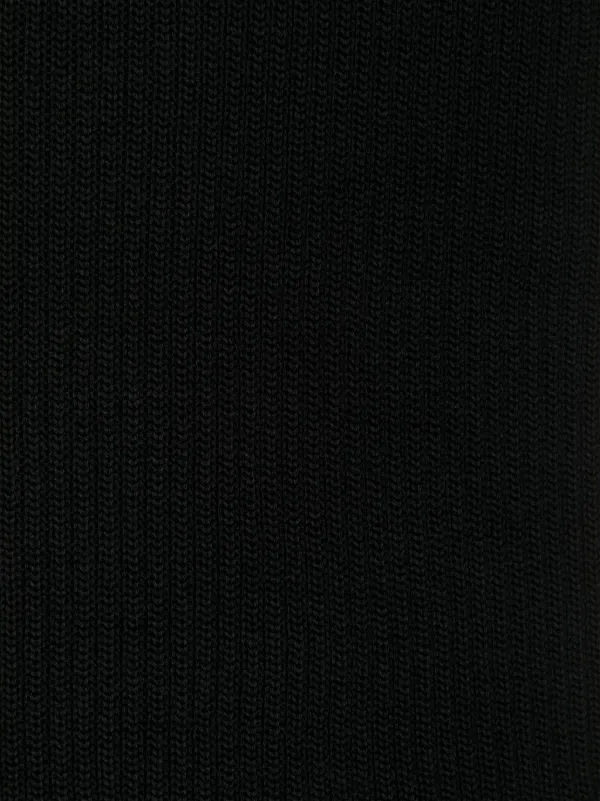 Julius Ribbed circular-design Scarf | Black | FARFETCH IN