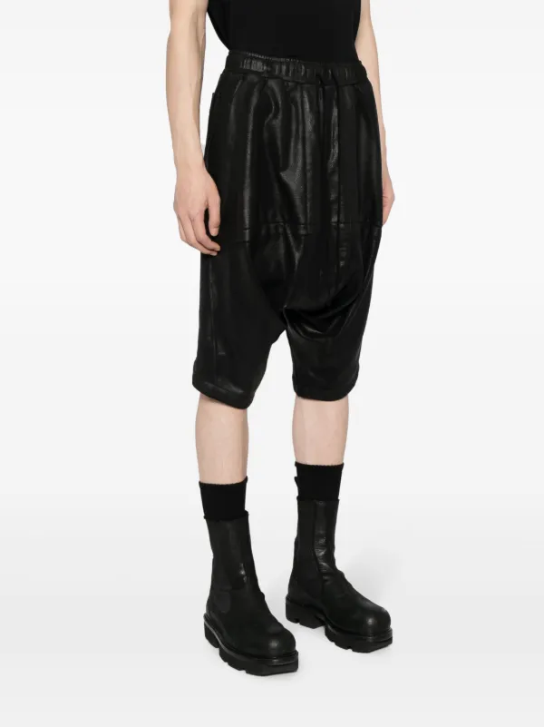 Julius bonded-seam Drawstring drop-crotch Shorts | Black
