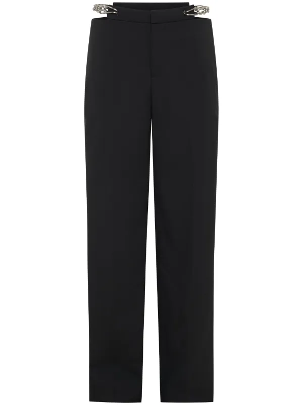 Dion Lee chain link wool blend Tailored Trousers Black FARFETCH CA