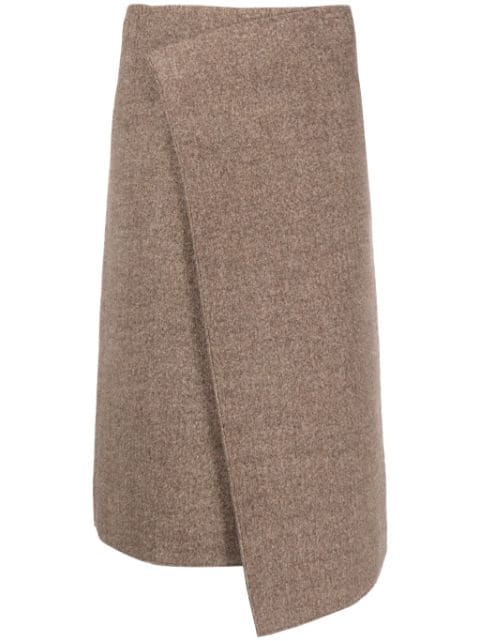 Gauchère high-waisted asymmetric skirt 