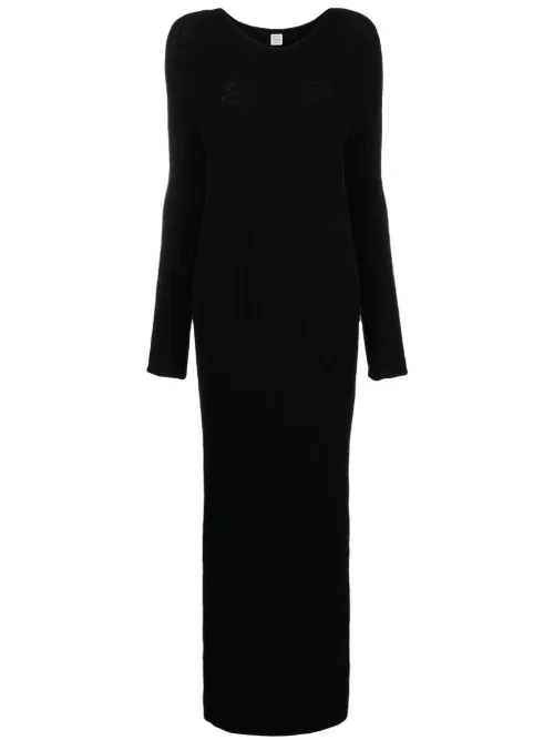 Robe nervurée en laine mélangée - TOTEME - Modalova