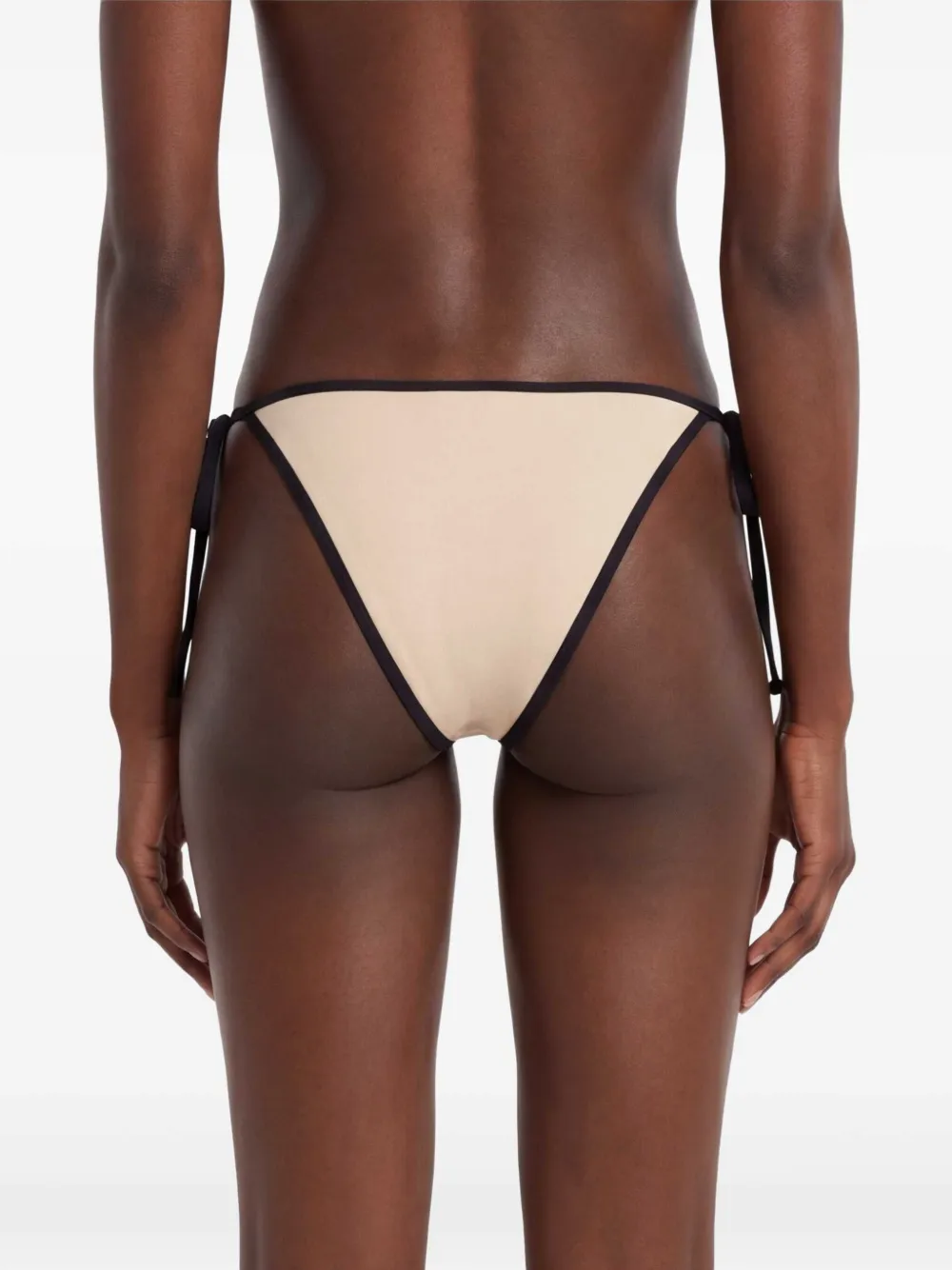 TOTEME Gestreepte gestrikte bikinislip Beige