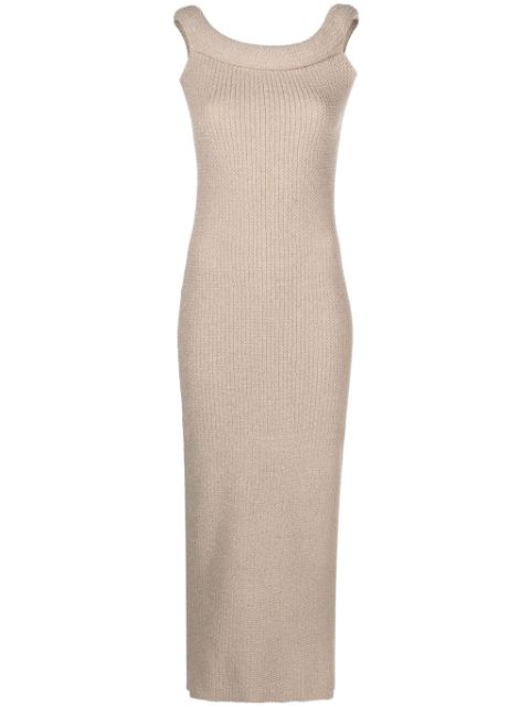 TOTEME Roll off-shoulder knitted dress