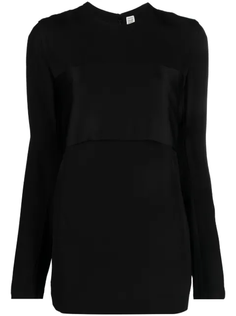 TOTEME crepe-texture long-sleeved top 