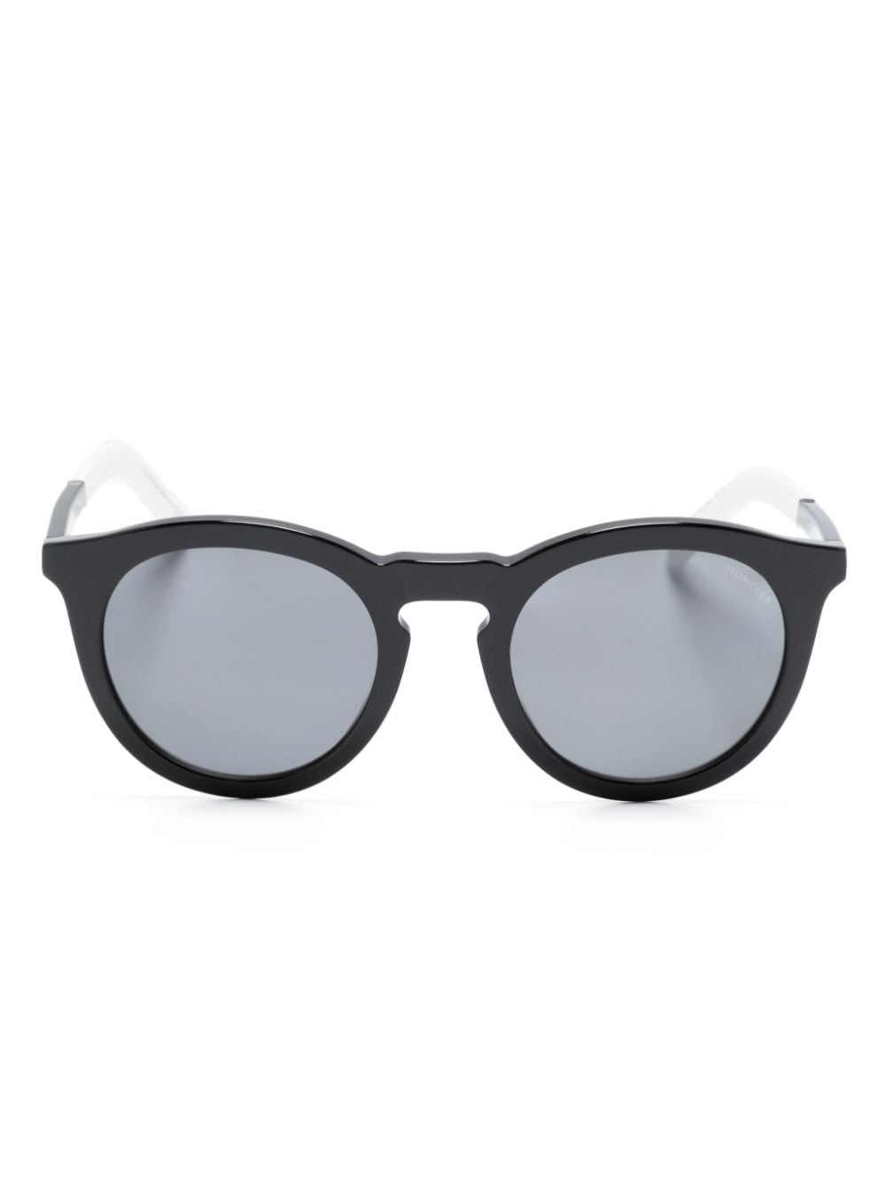 Shop Moncler Odeonn Round-frame Sunglasses In Black