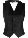 Vaquera metal eyelet-detailed V-neck gilet - Black