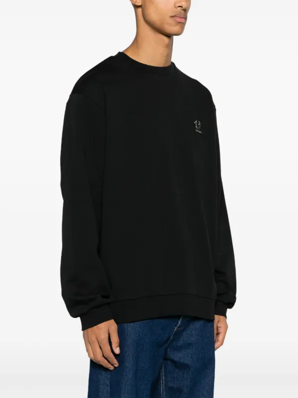 Raf Simons X Fred Perry slogan-embroidered Cotton Sweatshirt