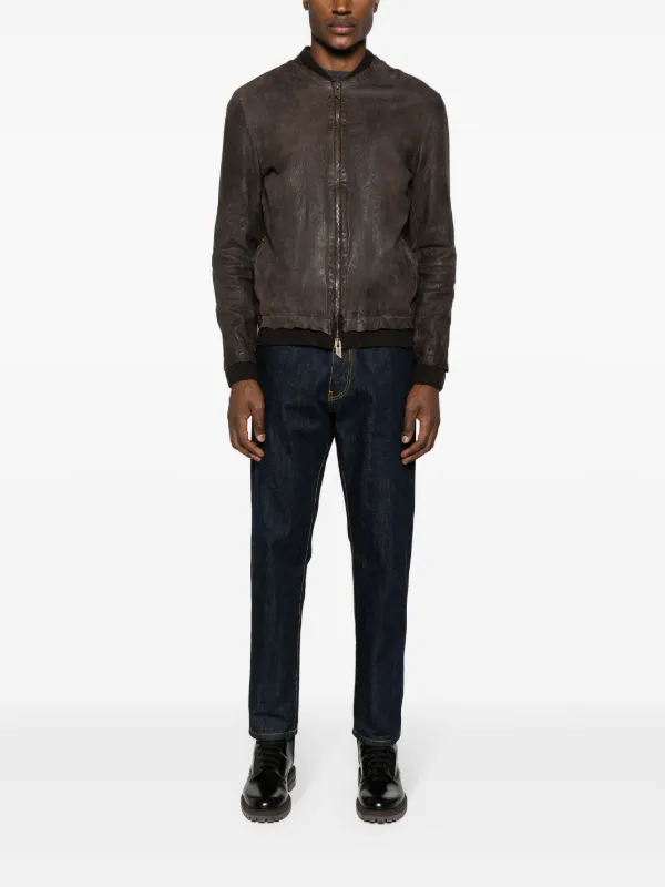 Salvatore Santoro Cracked Leather Jacket - Farfetch