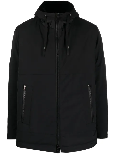 Herno logo-plaque hooded jacket